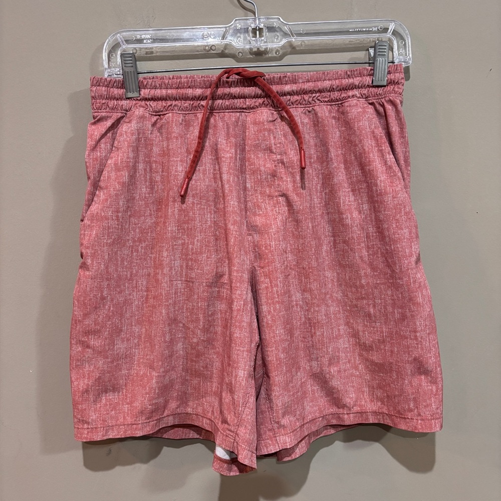 Lululemon Pace Breaker 7 Short Medium Heathered Red Linerless Gym Run